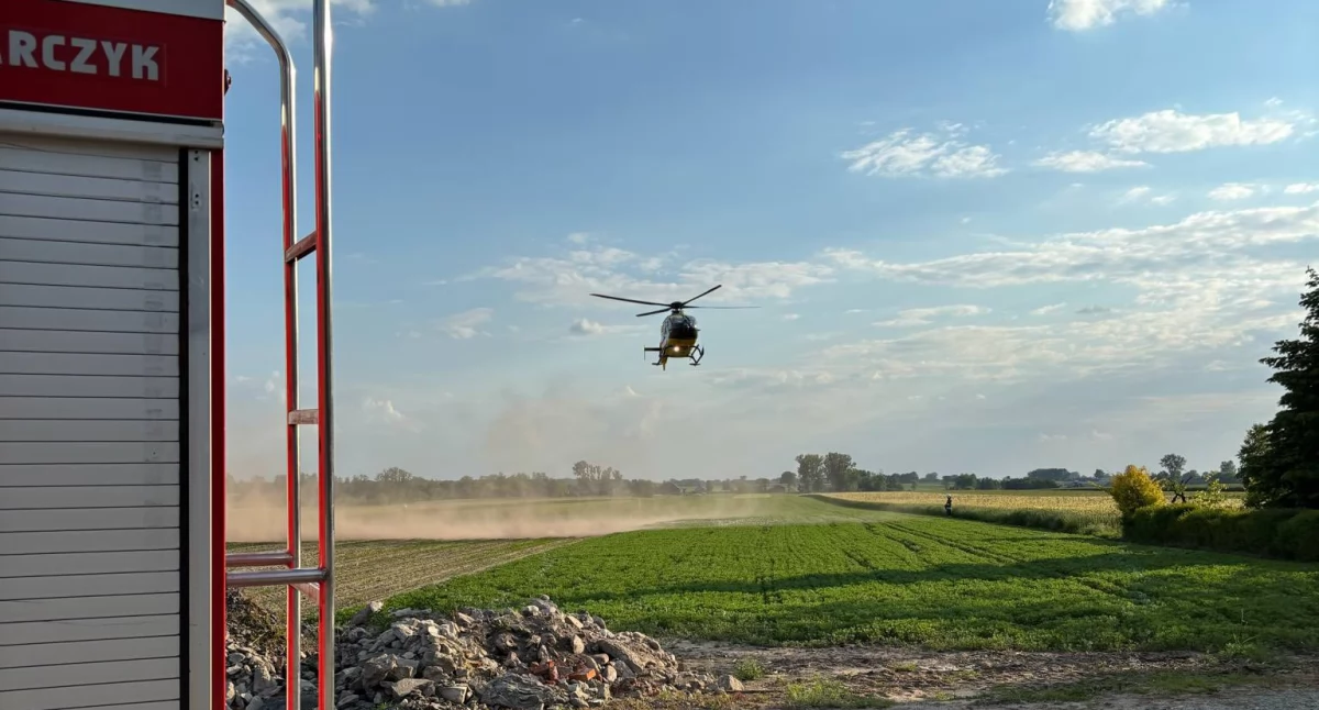 Dramatyczna akcja ratunkowa w Bąkowie Górnym. Na miejscu śmigłowiec LPR