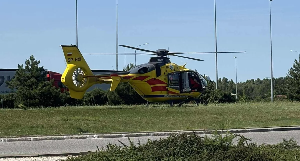 Kobieta zasłabła na MOP-ie! Lądował śmigłowiec LPR