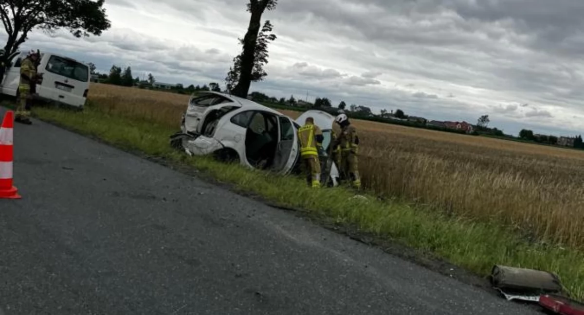 Wypadek w Goleńsku. Lądował śmigłowiec LPR! Nastolatka w szpitalu! (foto)