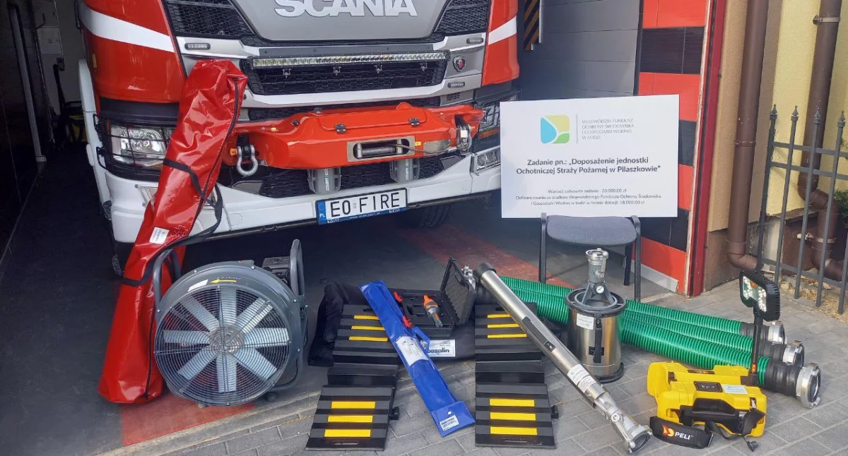 Nowe wyposażenie wozu bojowego OSP KSRG Pilaszków