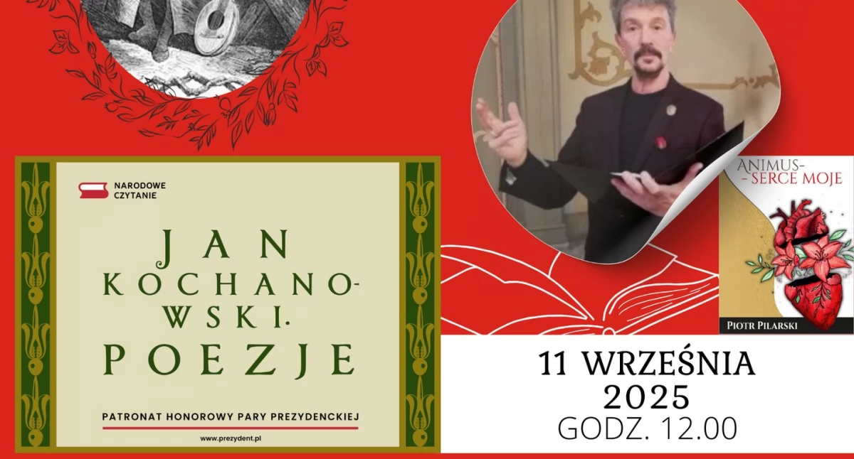 Narodowe Czytanie w Kiernozi z poezją Kochanowskiego i recitalem Piotra Pilarskiego