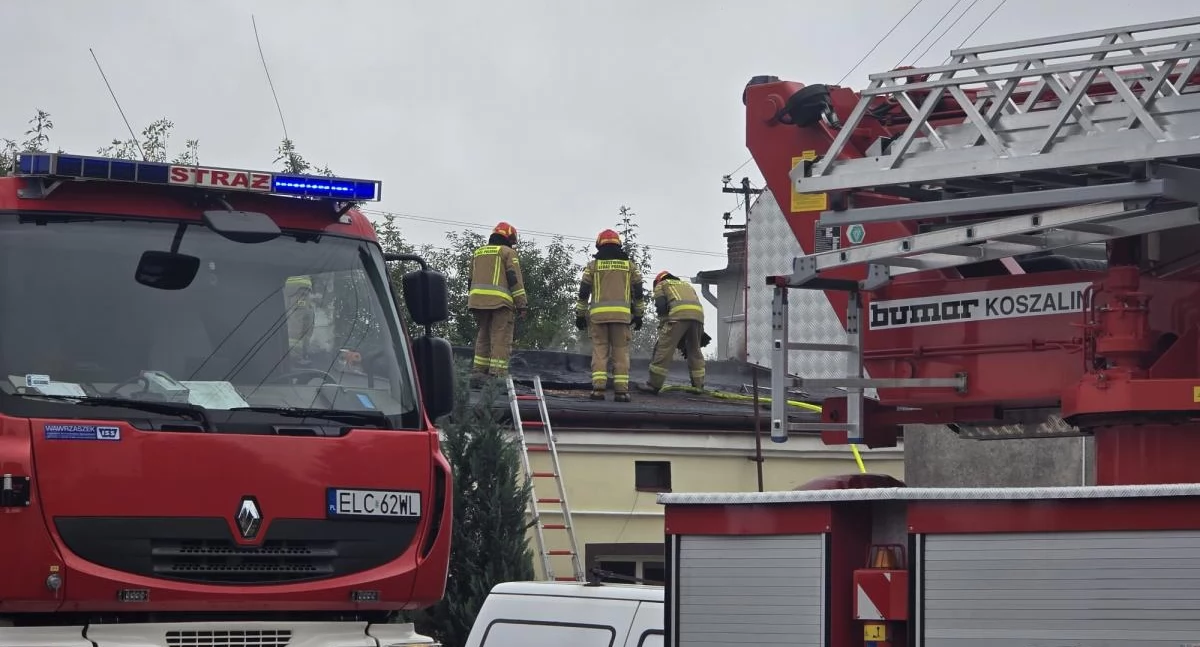 Pożar na ul. Łódzkiej w Łowiczu. Cztery zastępy straży w akcji! (foto)