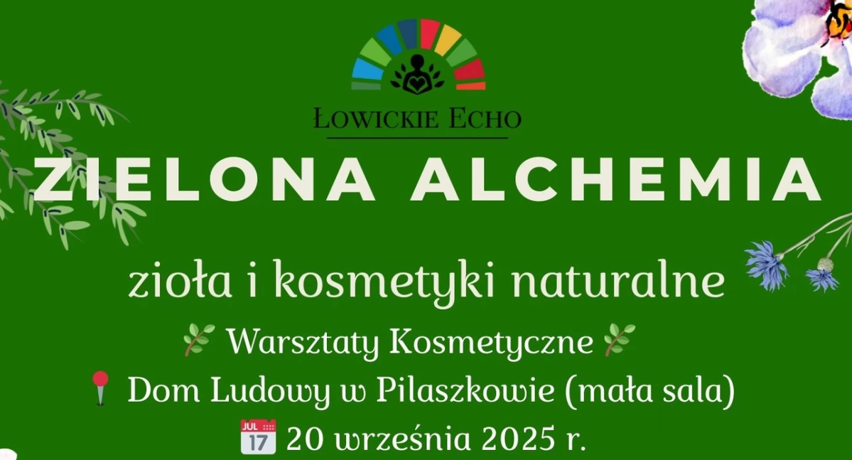 Darmowe warsztaty kosmetyczno-ekologiczne pod Łowiczem. realizowane są zapisy