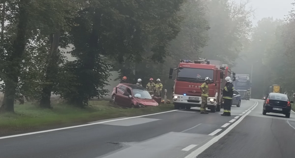 Wypadek na DK70 w Mysłakowie. Utrudnienia na trasie Łowicz–Nieborów (foto)[AKTUALIZACJA]