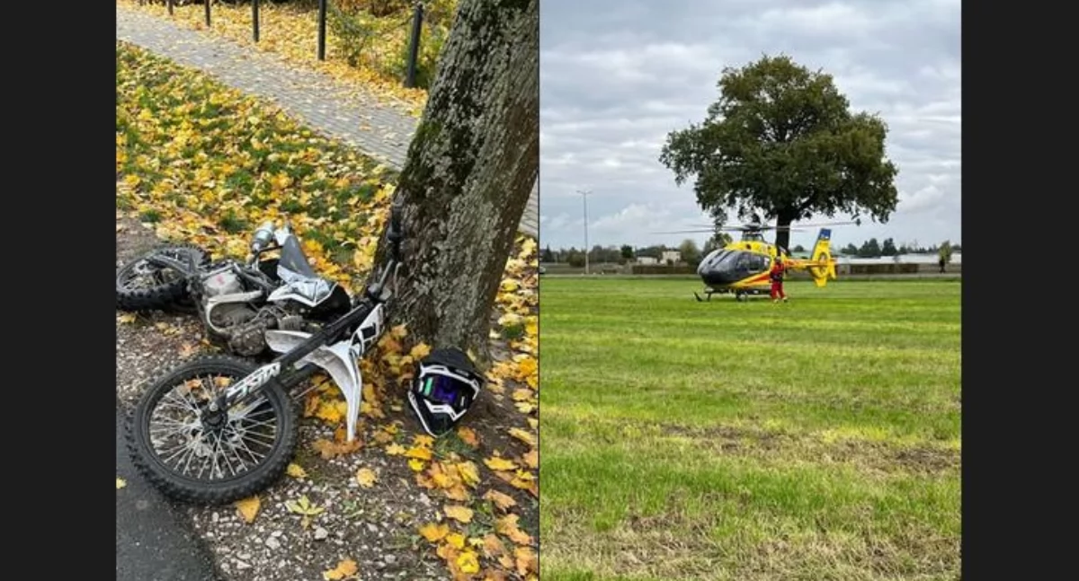 Zduńska Dąbrowa. Nastolatek ucierpiał w wypadku drogowym