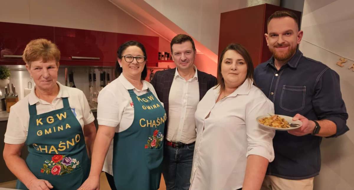 Panie z KGW Chąśno wystąpiły w telewizji! Gotowały łazanki i promowały gminę (film)