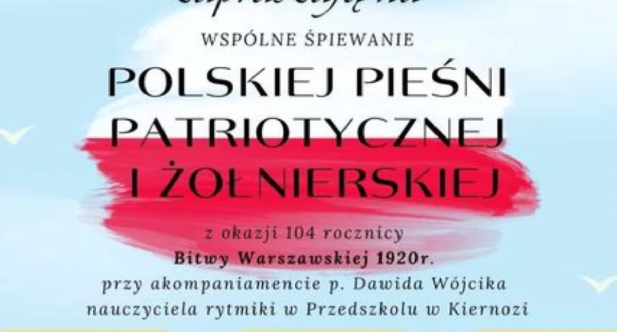 Koncerty, Kiernozia Śpiewem uczczą rocznicę Bitwy Warszawskiej - zdjęcie, fotografia