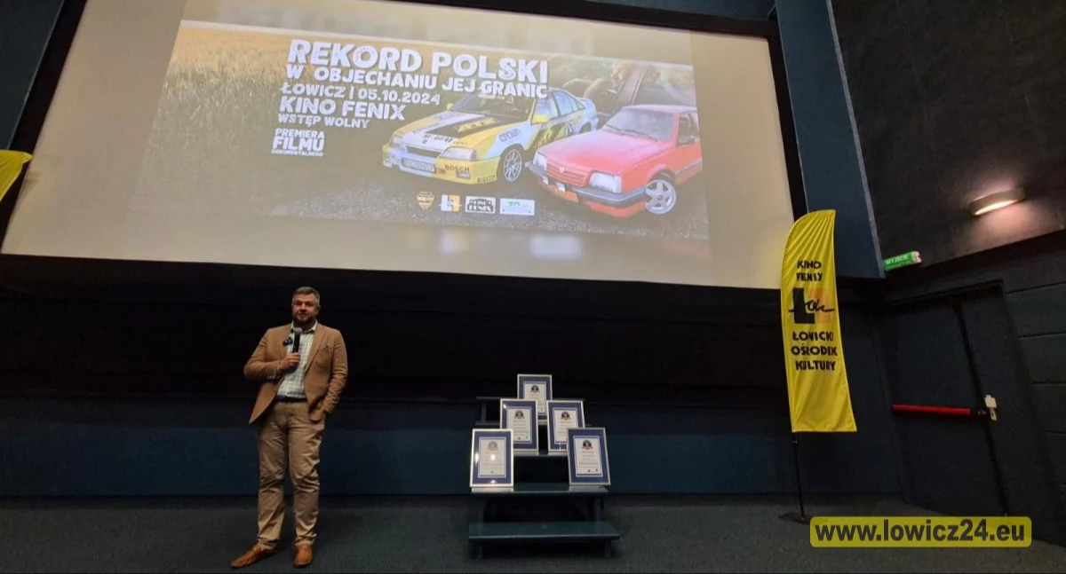 Ciekawostki, Premiera filmu rekordzie Polski objechaniu granic kraju (foto film) - zdjęcie, fotografia