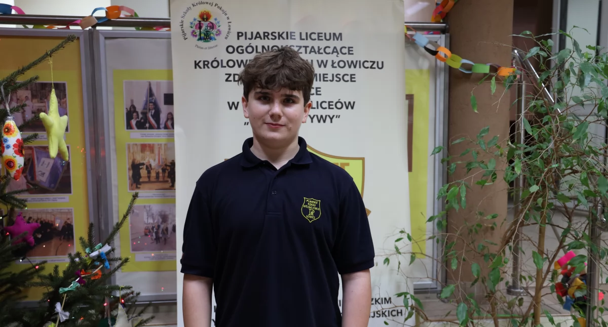 Szkoły, Sukces ucznia łowickiej pijarskiej ogólnopolskim konkursie - zdjęcie, fotografia