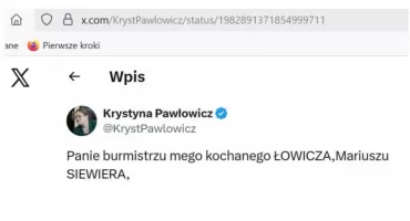 Krystyna Pawłowicz opublikowała na portalu X zdjęcie z Łowicza. Ma prośbę do burmistrza