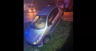 Pijany 82-latek zakończył podróż w rowie